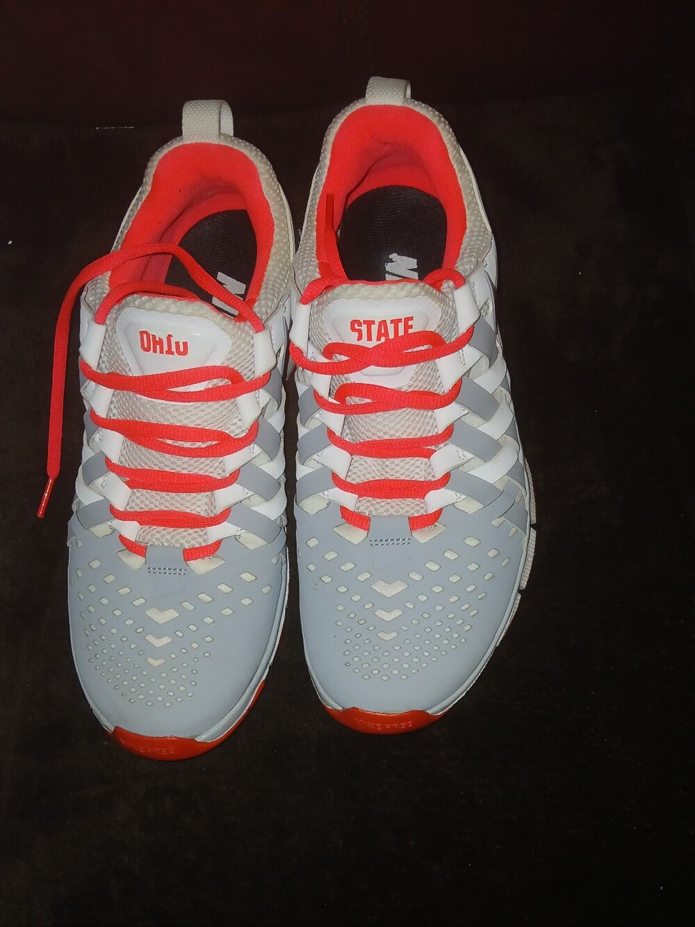 Nike White and Red Women’s Athletic Sneakers